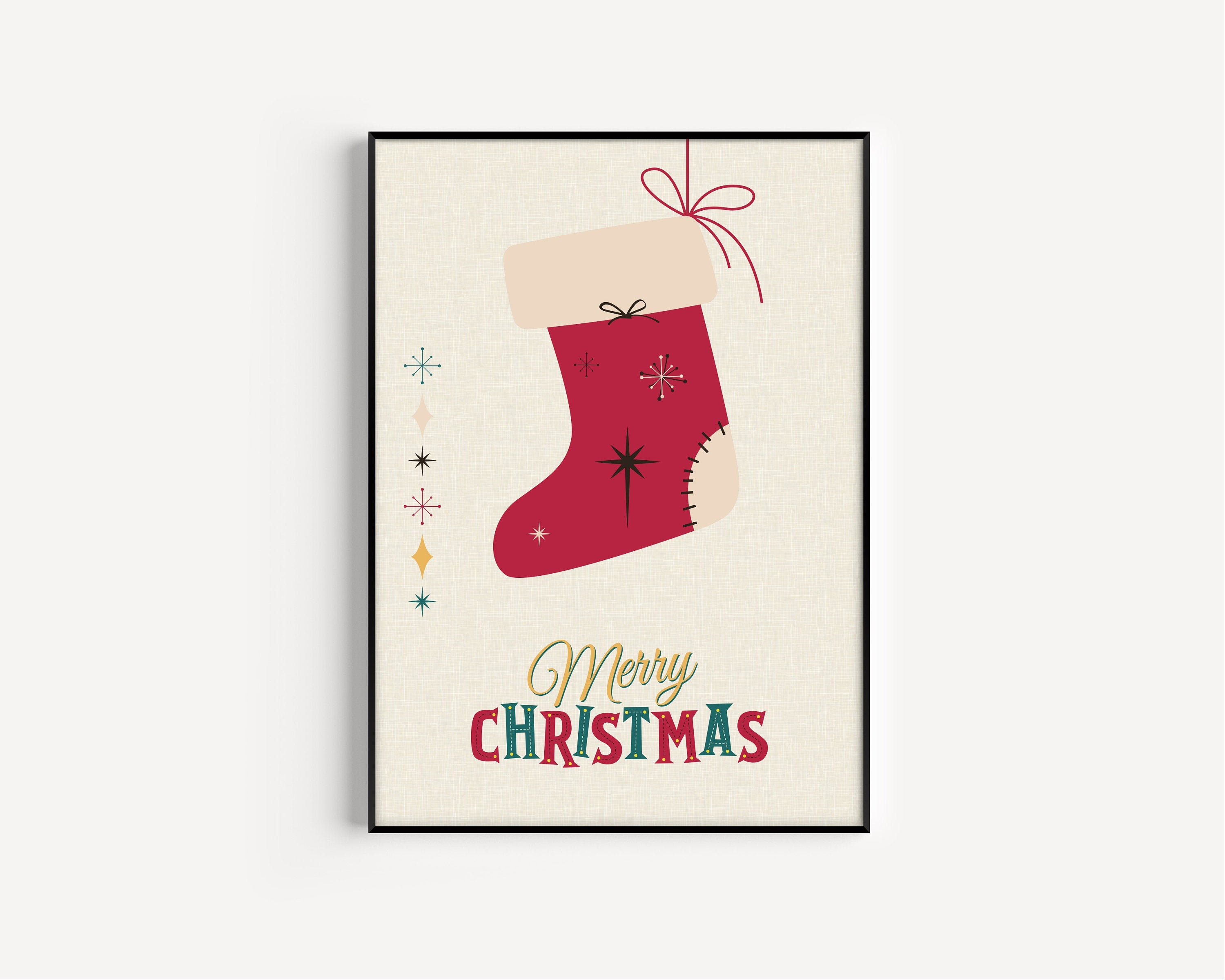 Mid Century Christmas Mid Century Modern Christmas Print - Etsy UK