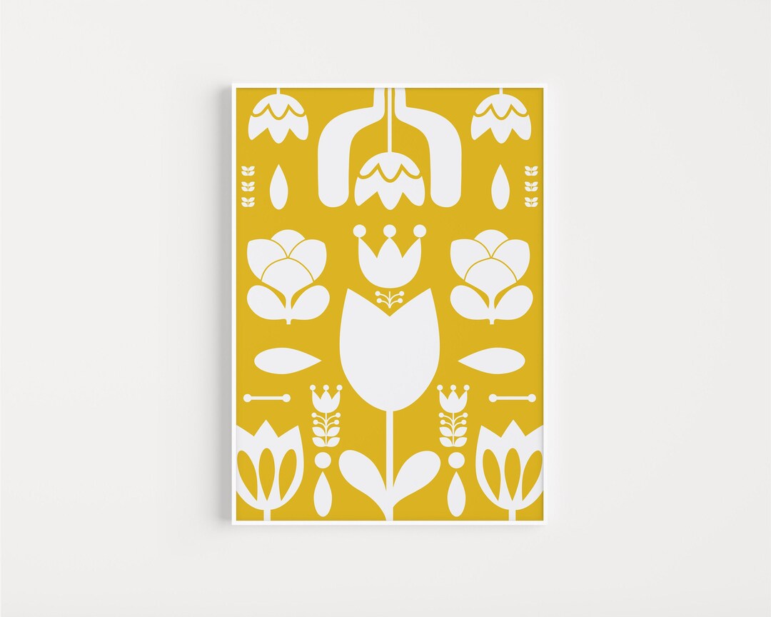 Yellow Wall Art Yellow Prints Art Print Flower Print Etsy