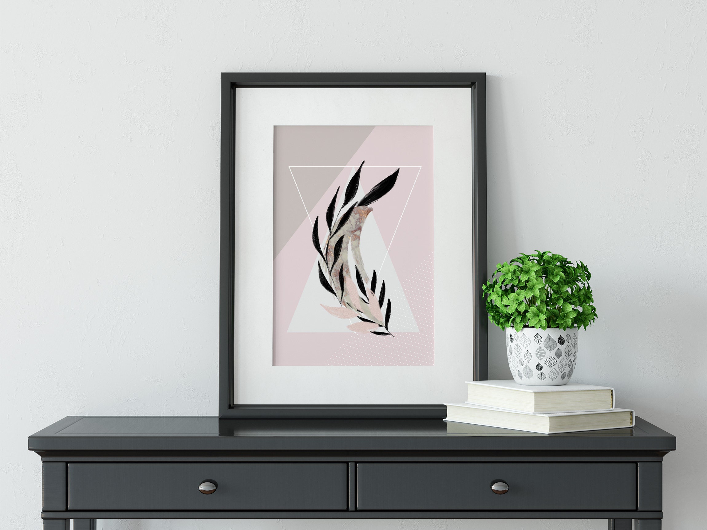 Wall Art Print Pink Wall Art Pink Prints Wall Art Grey Etsy UK