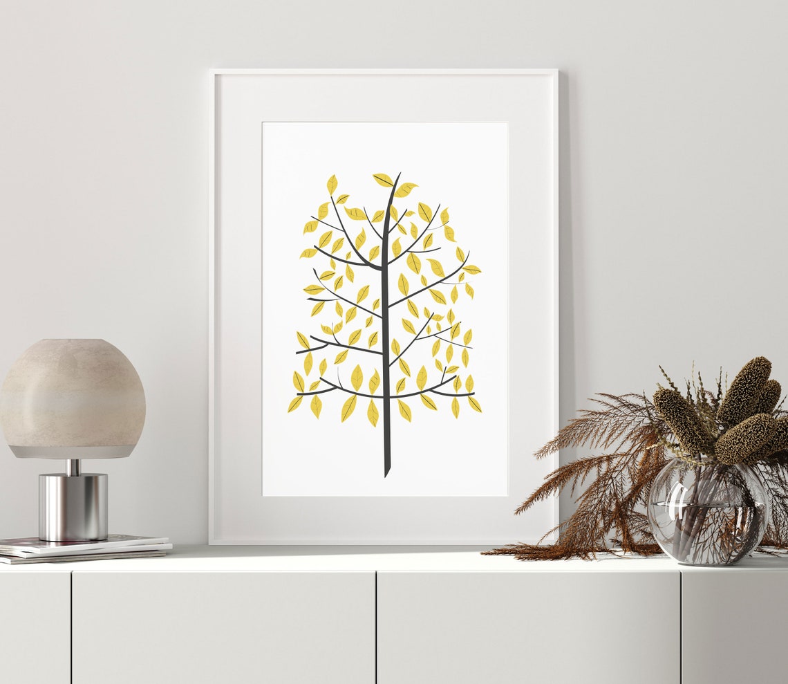 Tree Print Wall Art Print Wall Art Minimalist Print Etsy