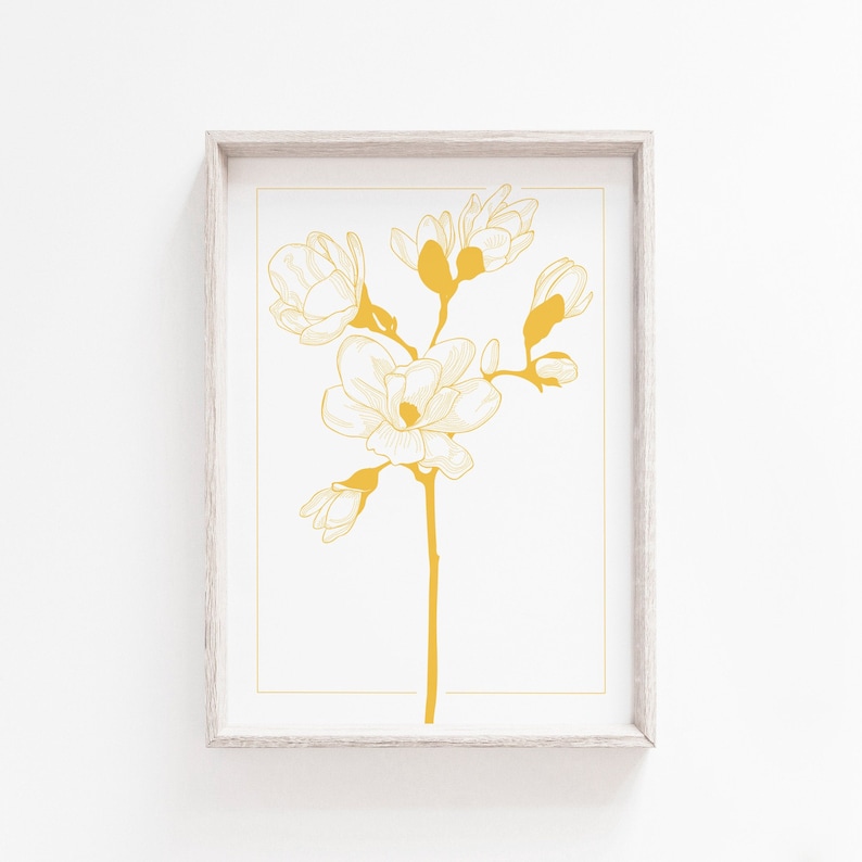 Set of Prints Yellow Print Set Wall Art Set Yellow Prints Etsy