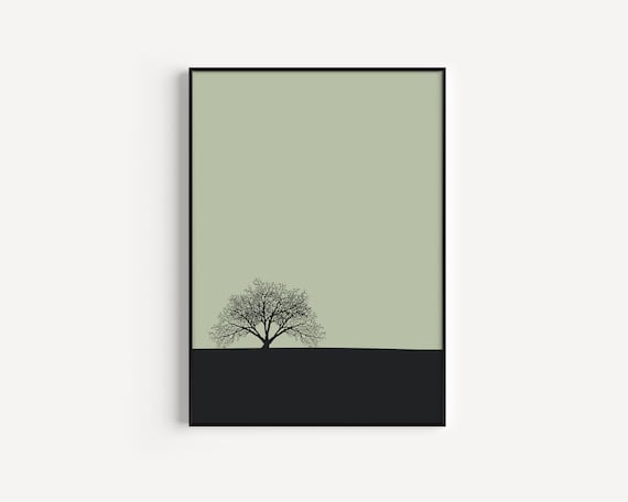 Tree Print Tree Art Wall Art Print Minimalist Print | Etsy
