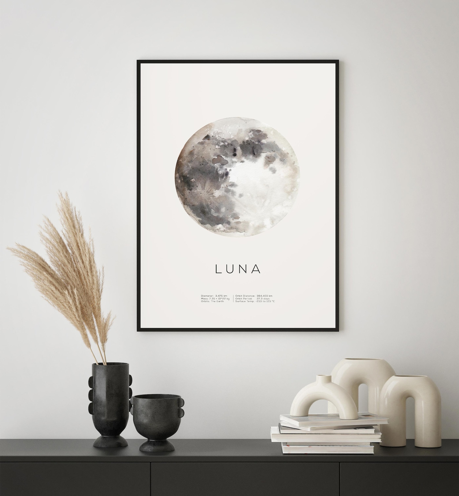 Moon Print Wall Art Print Moon Art Print Moon Wall Art Etsy