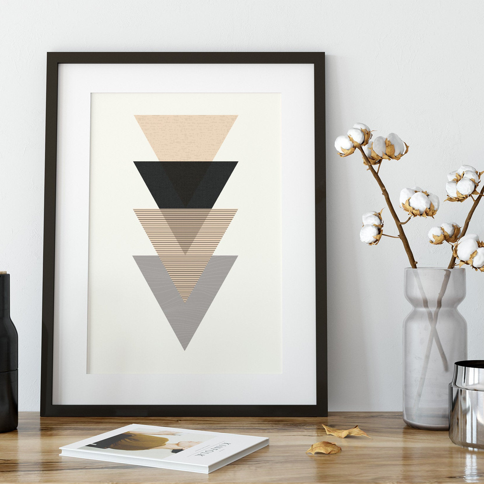 Geometric Print Wall Art Triangle Wall Art Prints Etsy