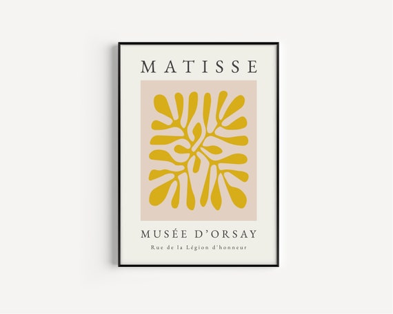 Matisse Print, Boho Wall Art, Yellow Print, Minimalist Wall Art, Yellow, Matisse Wall Art, Prints, Yellow Art Print, Wall Art Print, Poster