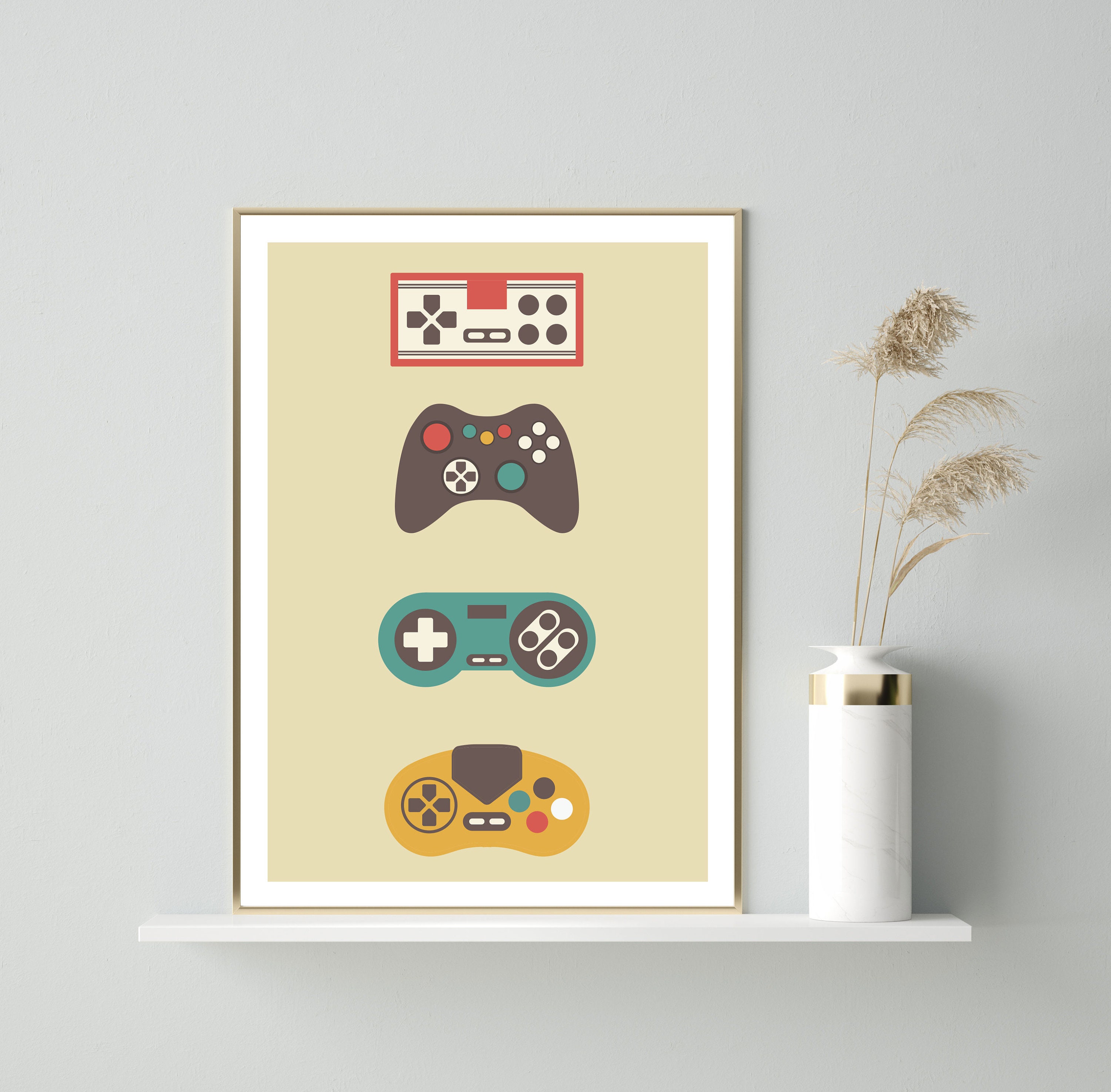 Gamer Print Wall Art Retro Wall Art Retro Gamer Digital Etsy