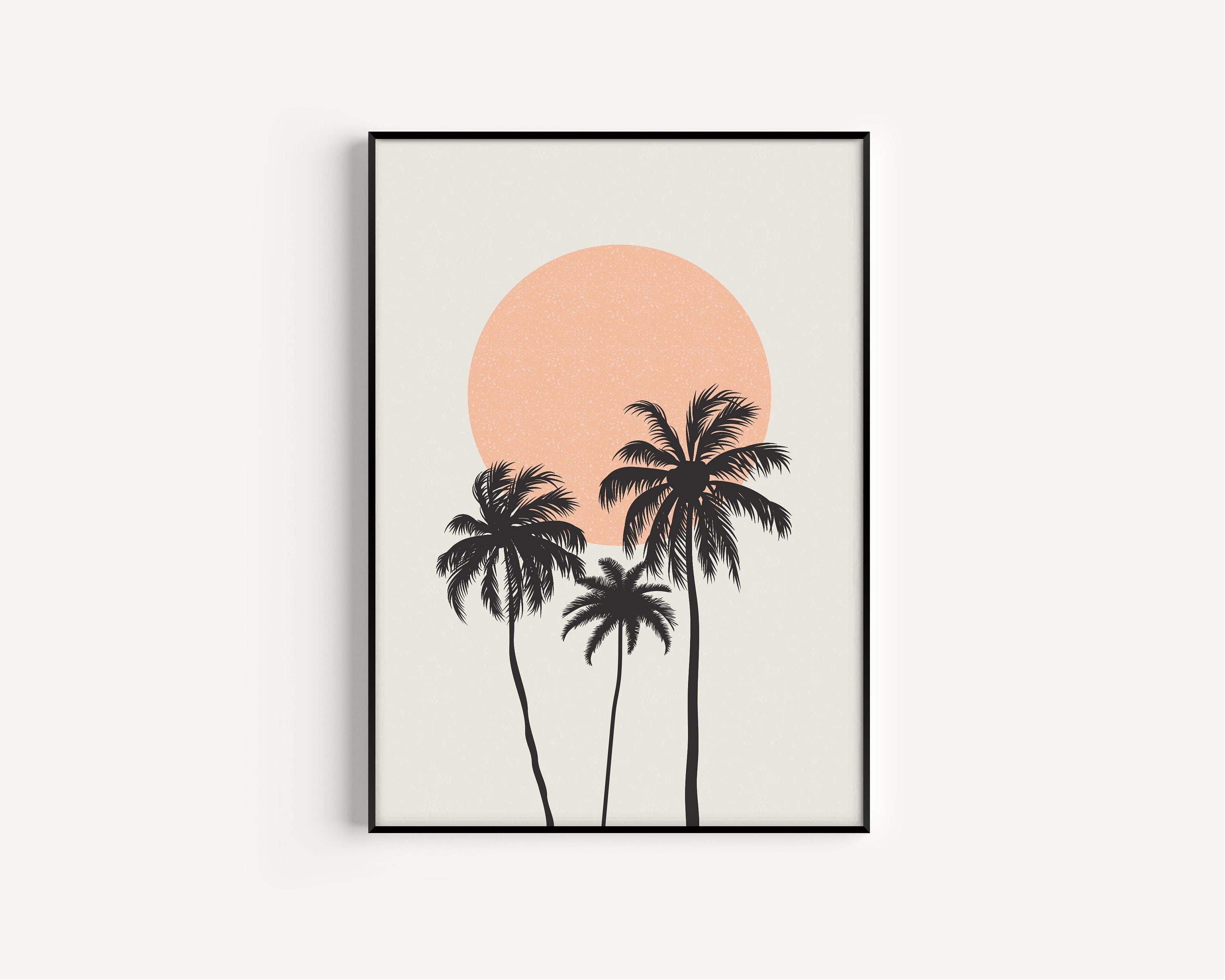 Wall Art Print Palm Tree Print Palm Tree Wall Art Neutral Etsy UK