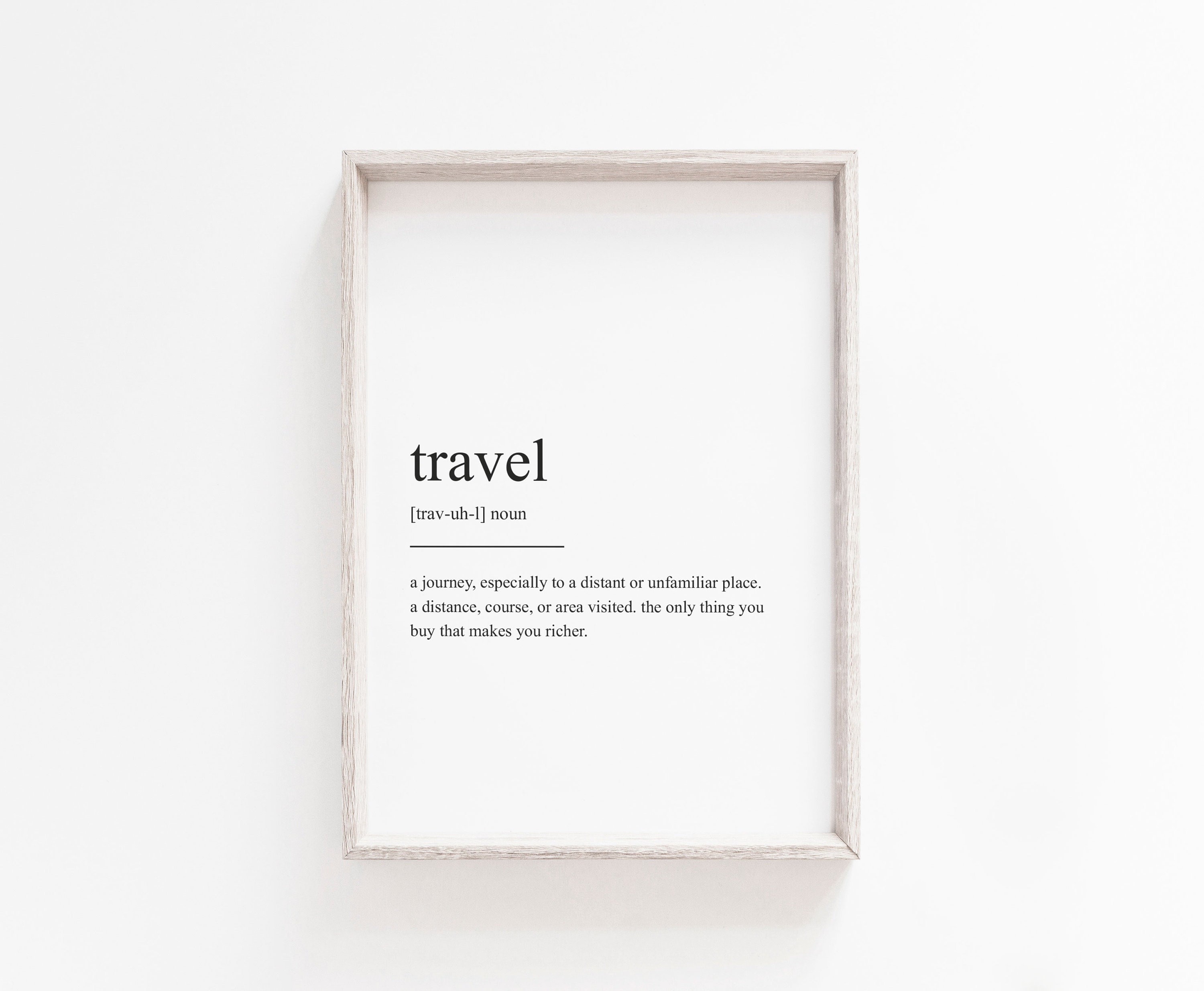 Details about   To Travel Is To Live Traveller Wall Art House Print Scandi Print Travel Print 