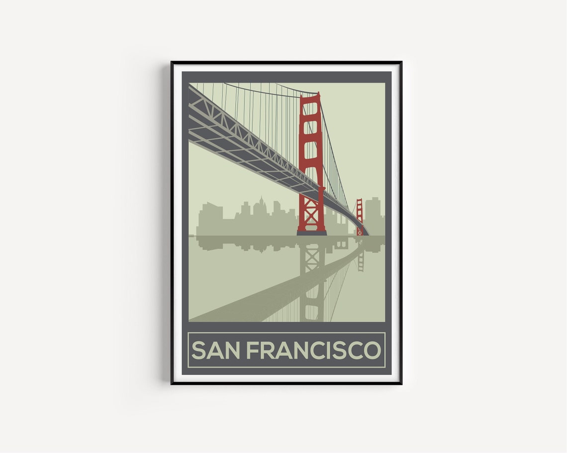 San Francisco Poster San Francisco Wall Art San Francisco Etsy