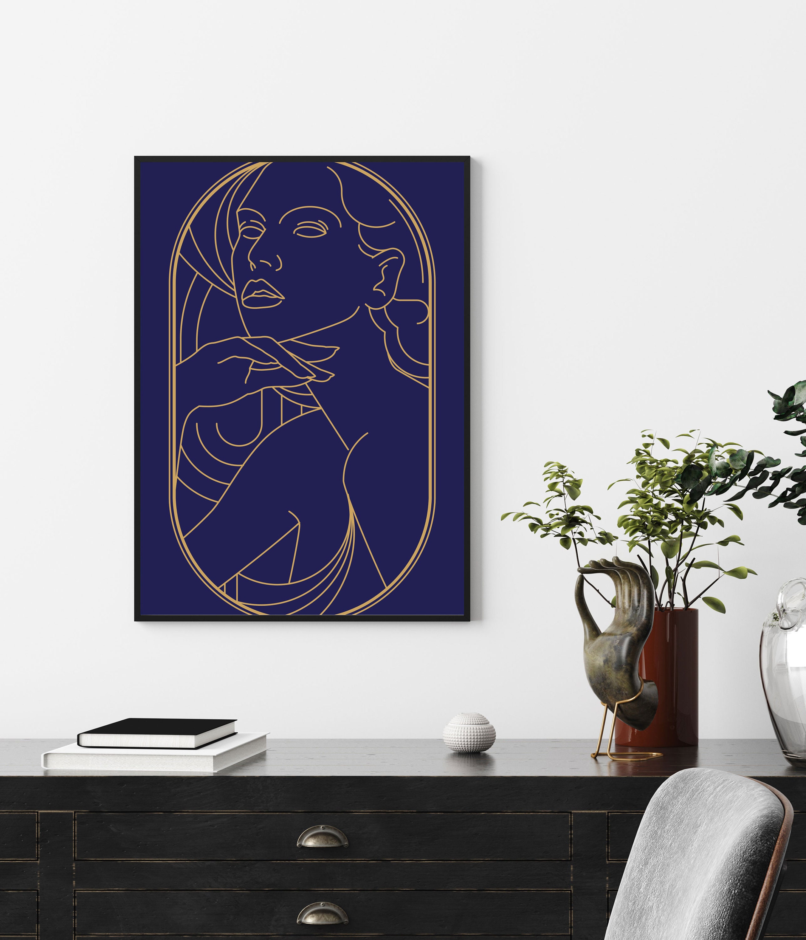 Art Deco Print Wall Art Print Art Deco Wall Art Woman | Etsy