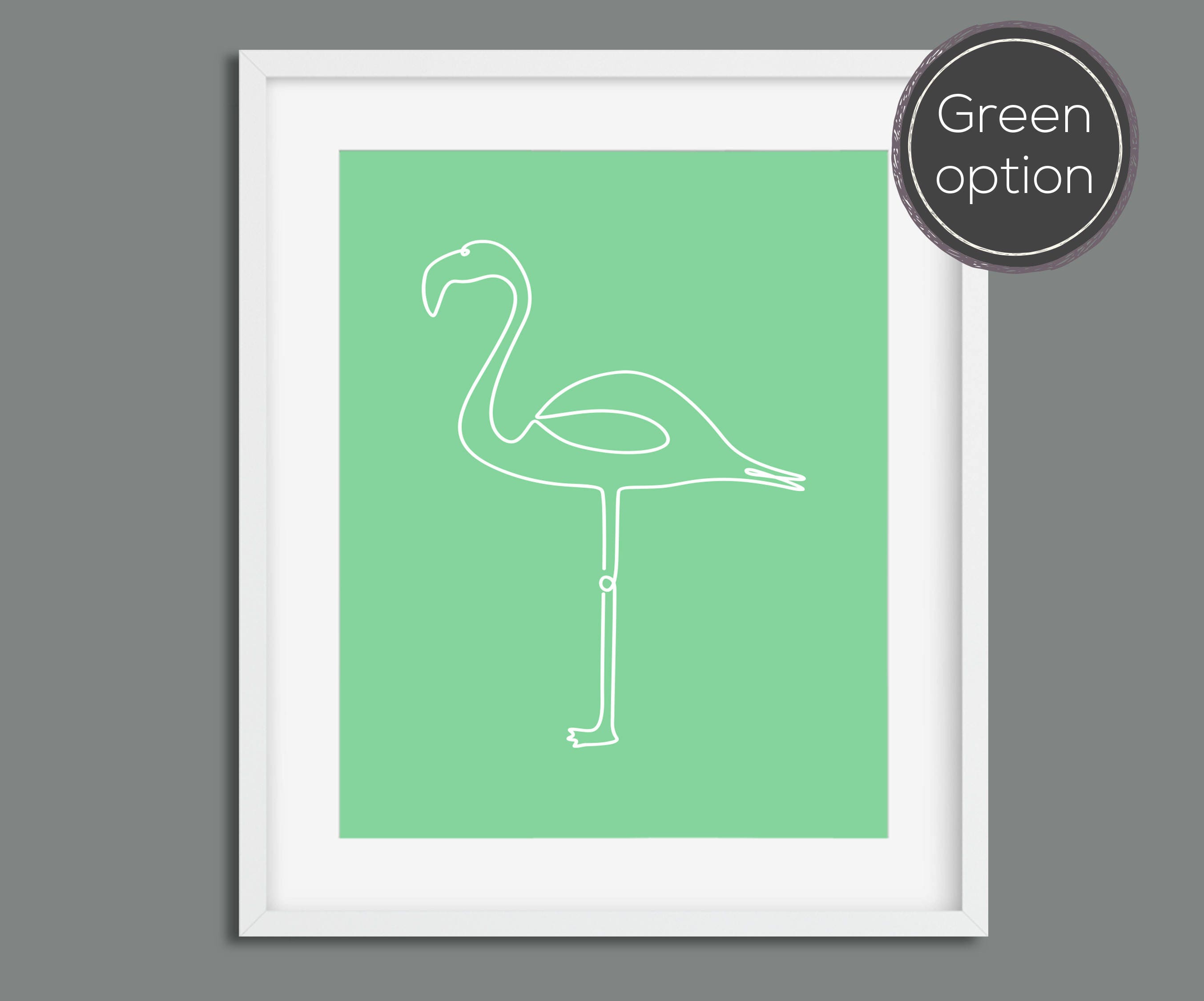 Flamingo Print Wall Art Flamingo Wall Art Prints Etsy