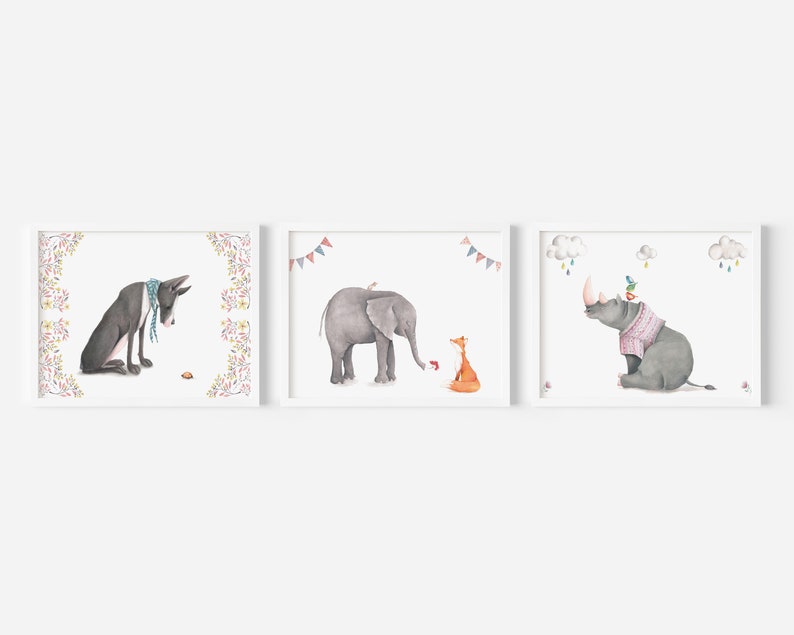 Nursery Wall Art Set of Nursery Prints Wall Art Print Etsy