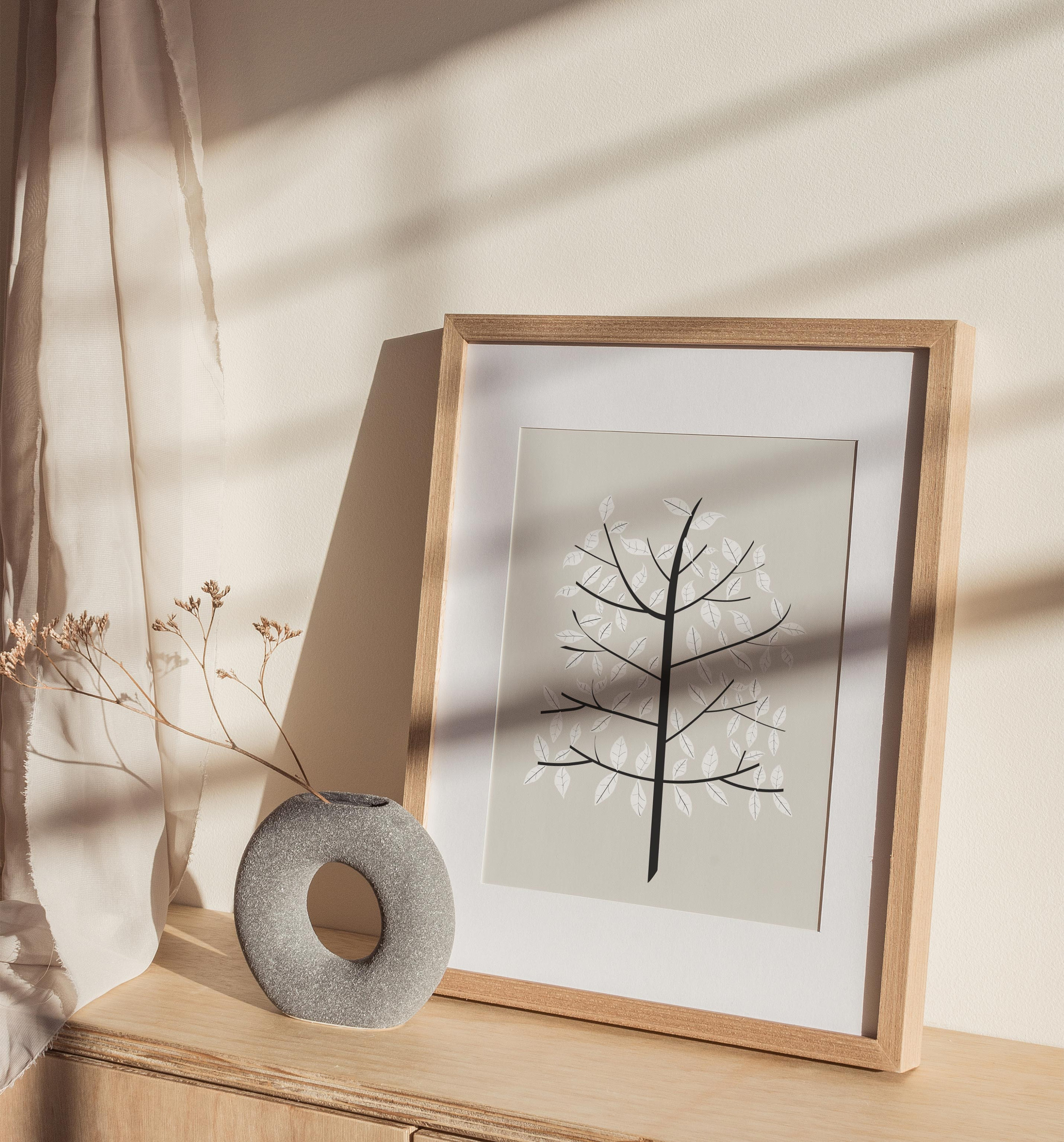 Tree Print Wall Art Black and White Wall Art Print Tree | Etsy