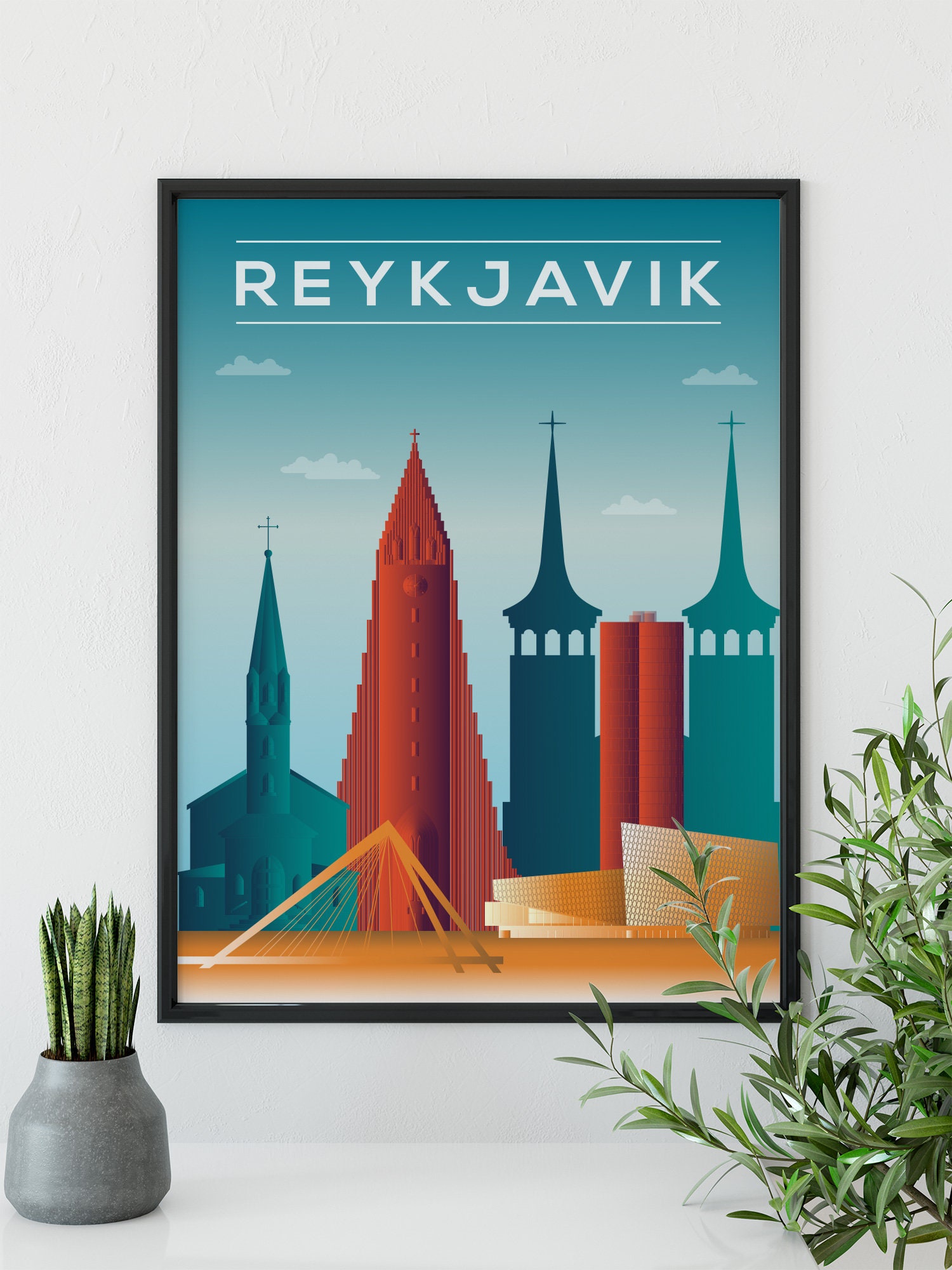 Art Print Reykjavik Print Travel Print Reykjavik Poster Etsy UK