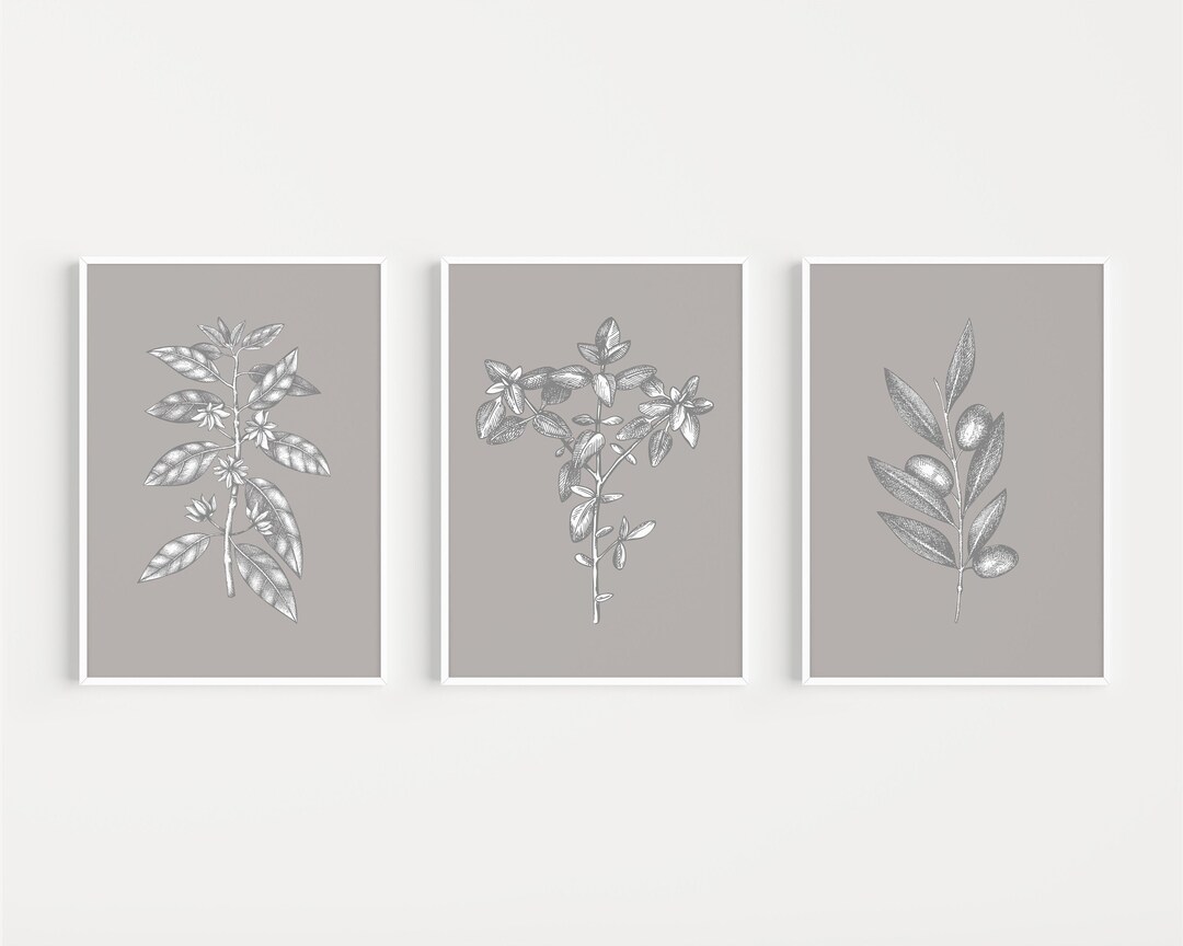 Grey Prints, Wall Art Set, Set of Prints, Art Prints, Wall Art ...