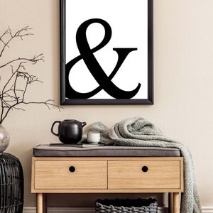 Wall Art Prints, Minimalist Wall Art, Ampersand Print, Minimalist Print, Modern Wall Art, Scandinavian Print, Art Prints, Minimalist Art image 2