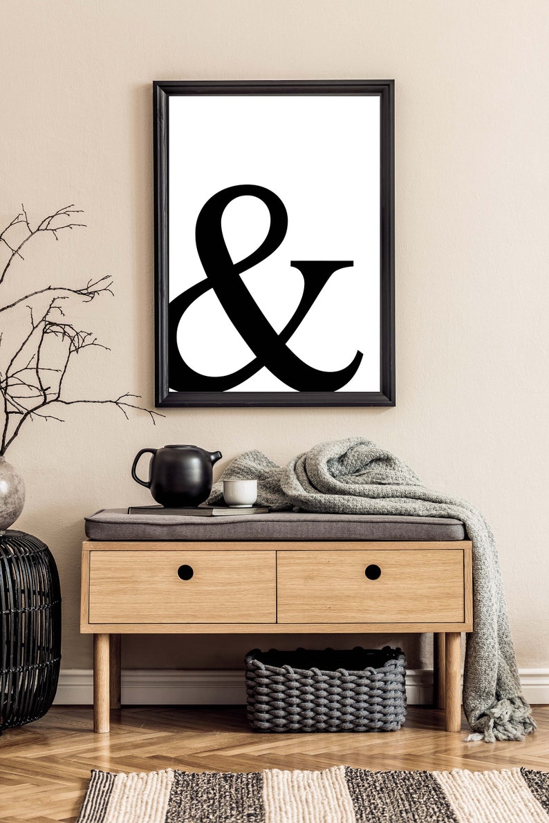 Wall Art Prints, Minimalist Wall Art, Ampersand Print, Minimalist Print, Modern Wall Art, Scandinavian Print, Art Prints, Minimalist Art image 2