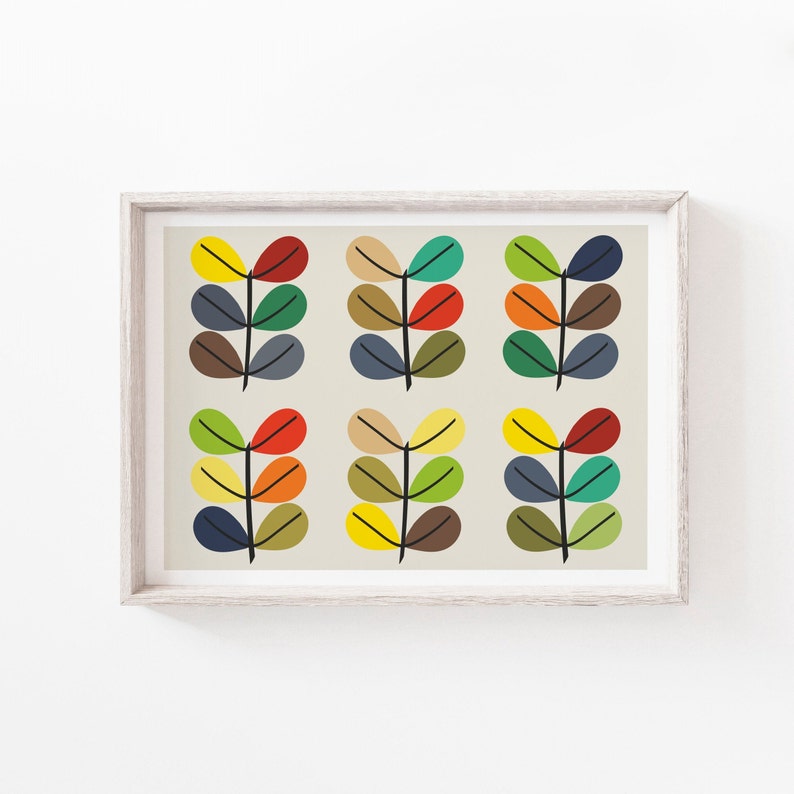 Mid Century Modern Wall Art Print Tree Wall Art Etsy UK