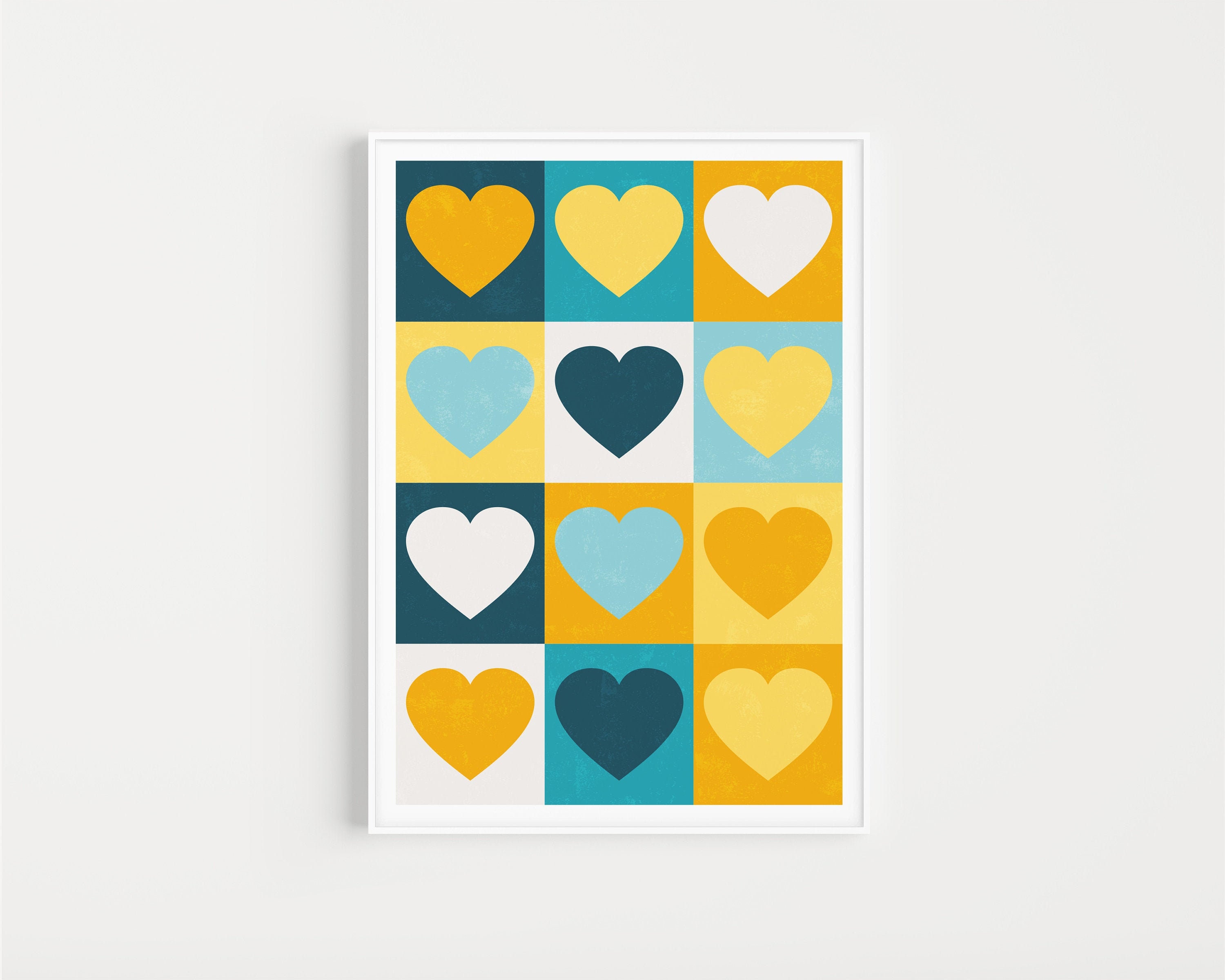 Wall Art Print Heart Wall Art Minimalist Wall Art Heart Etsy UK
