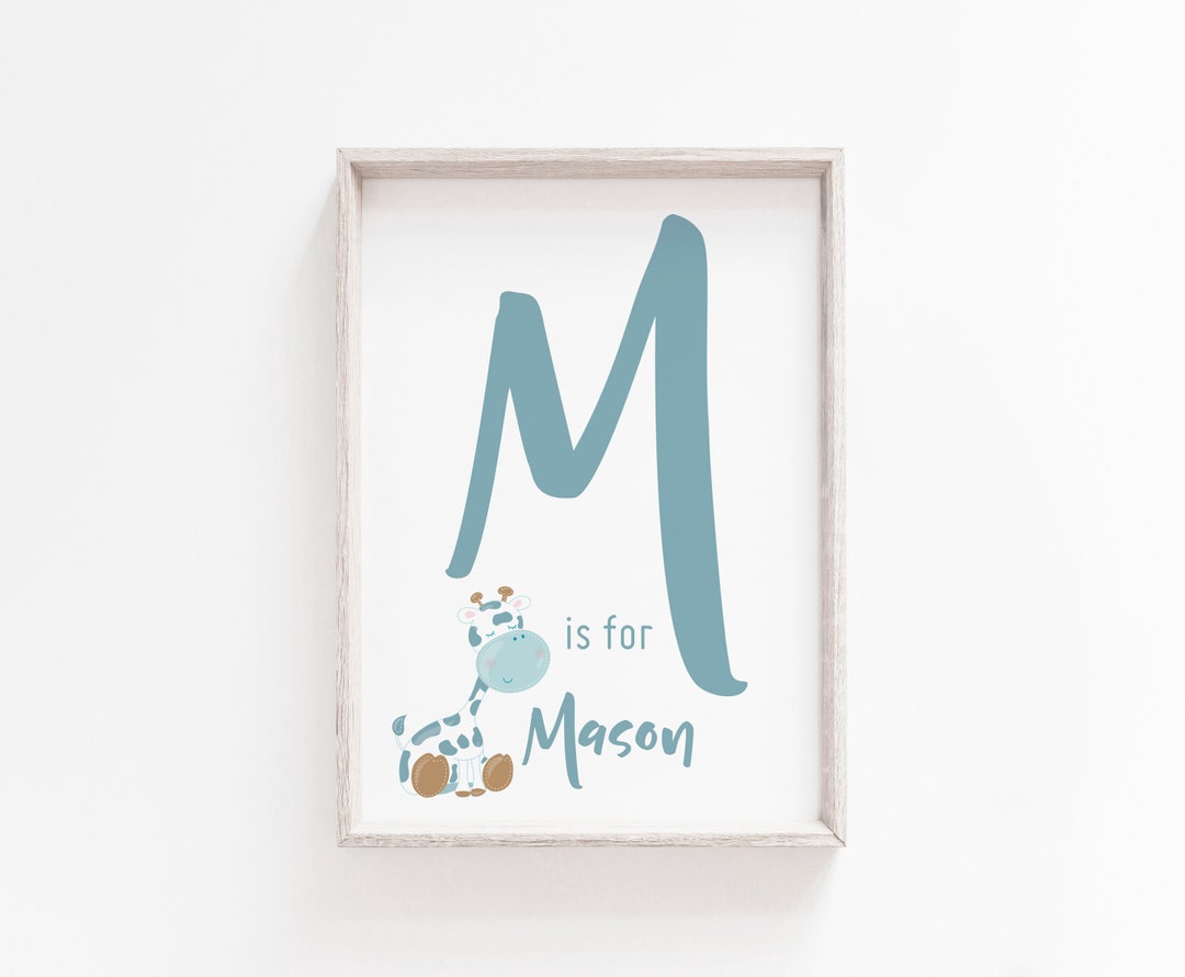 Personalised Name Print, Nursery Wall Art, New Baby, Custom Print
