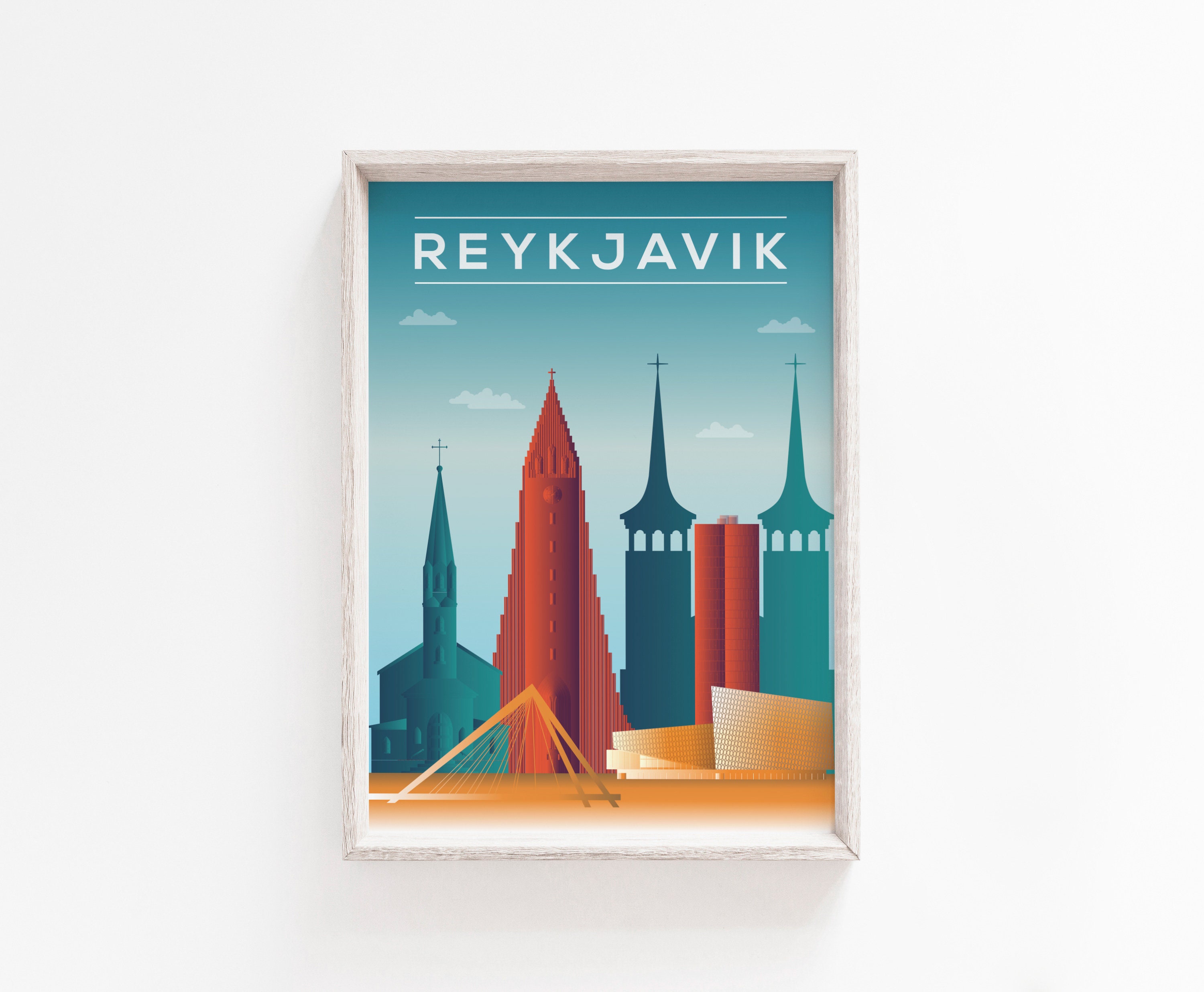 Art Print Reykjavik Print Travel Print Reykjavik Poster Etsy UK