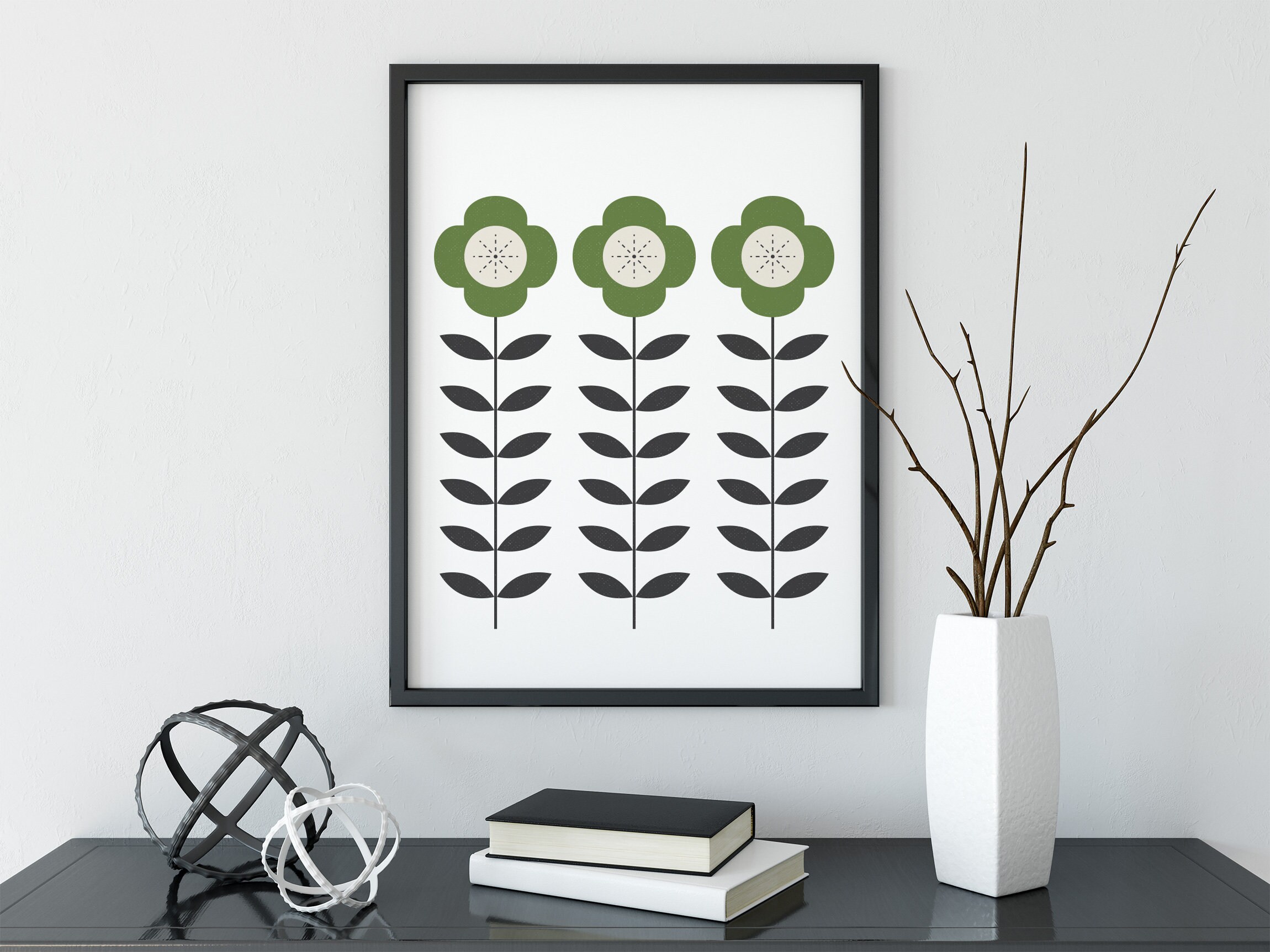 Folk Print Nordic Wall Art Nordic Print Wall Art Print Etsy
