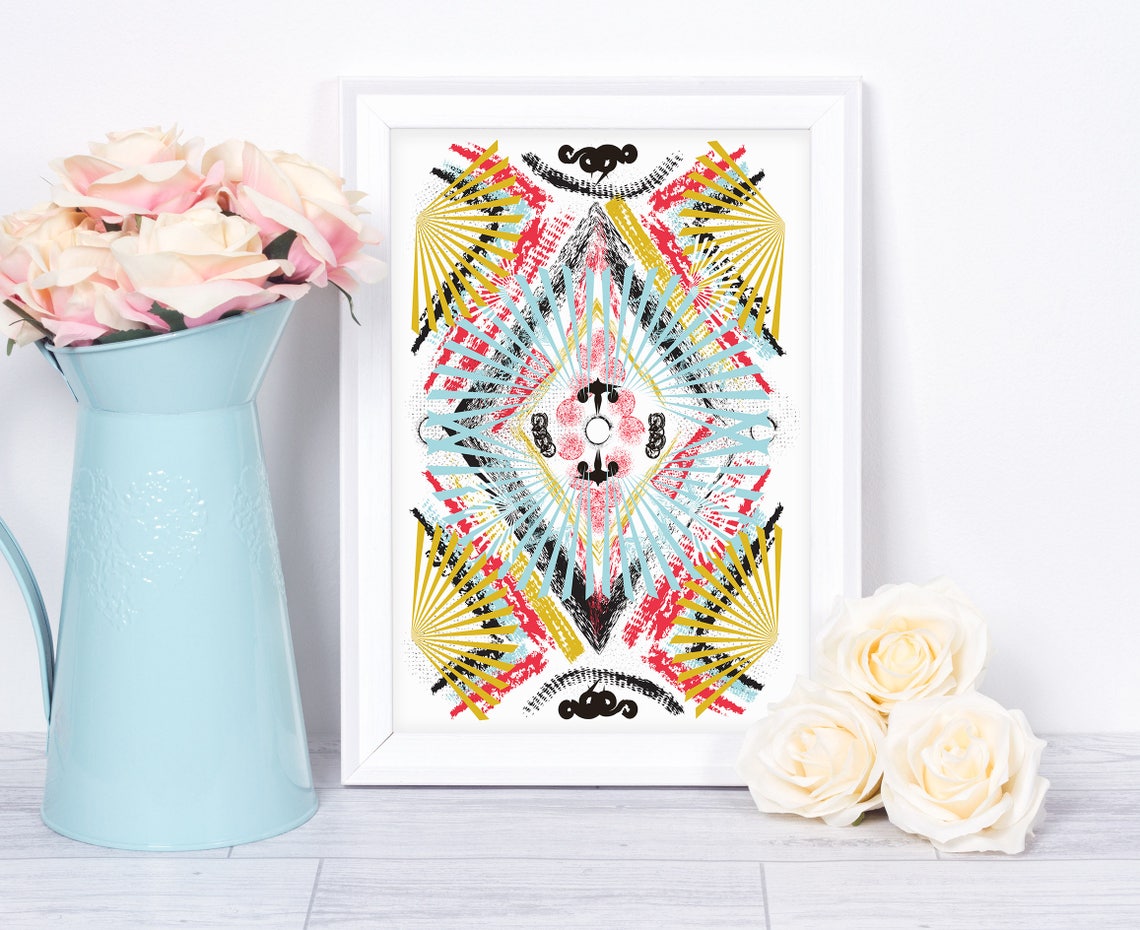 Wall Art Wall Art Print Retro Wall Art Abstract Wall Art | Etsy