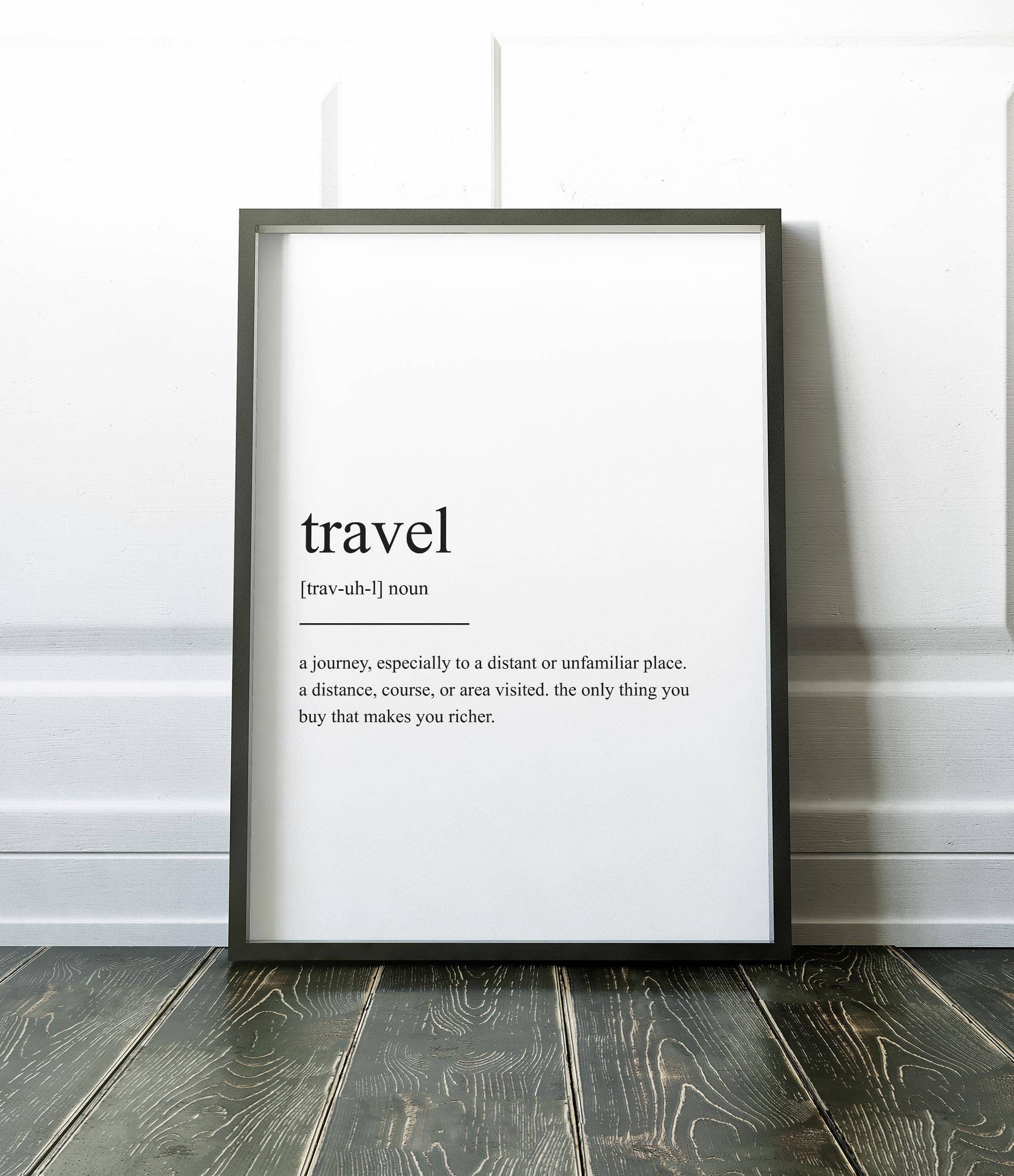 Inspiration Poster Print Travel Poster Lover of Travel Minimalist Print Travel Decor Wall Art Print Peripatetic Definition Print