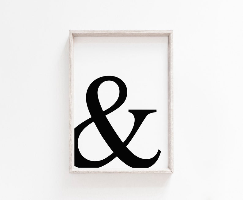 Wall Art Prints, Minimalist Wall Art, Ampersand Print, Minimalist Print, Modern Wall Art, Scandinavian Print, Art Prints, Minimalist Art image 1