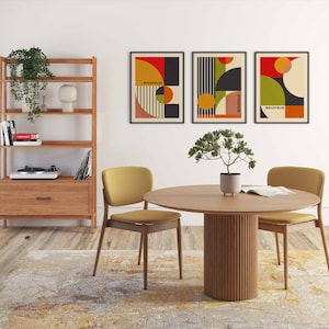 Mid Century Modern Prints, Set of 3 Prints, Bauhaus Prints, Wall Art Print, Bauhaus, Bauhaus Wall Art, Bauhaus Posters, Wall Art Print Set image 2