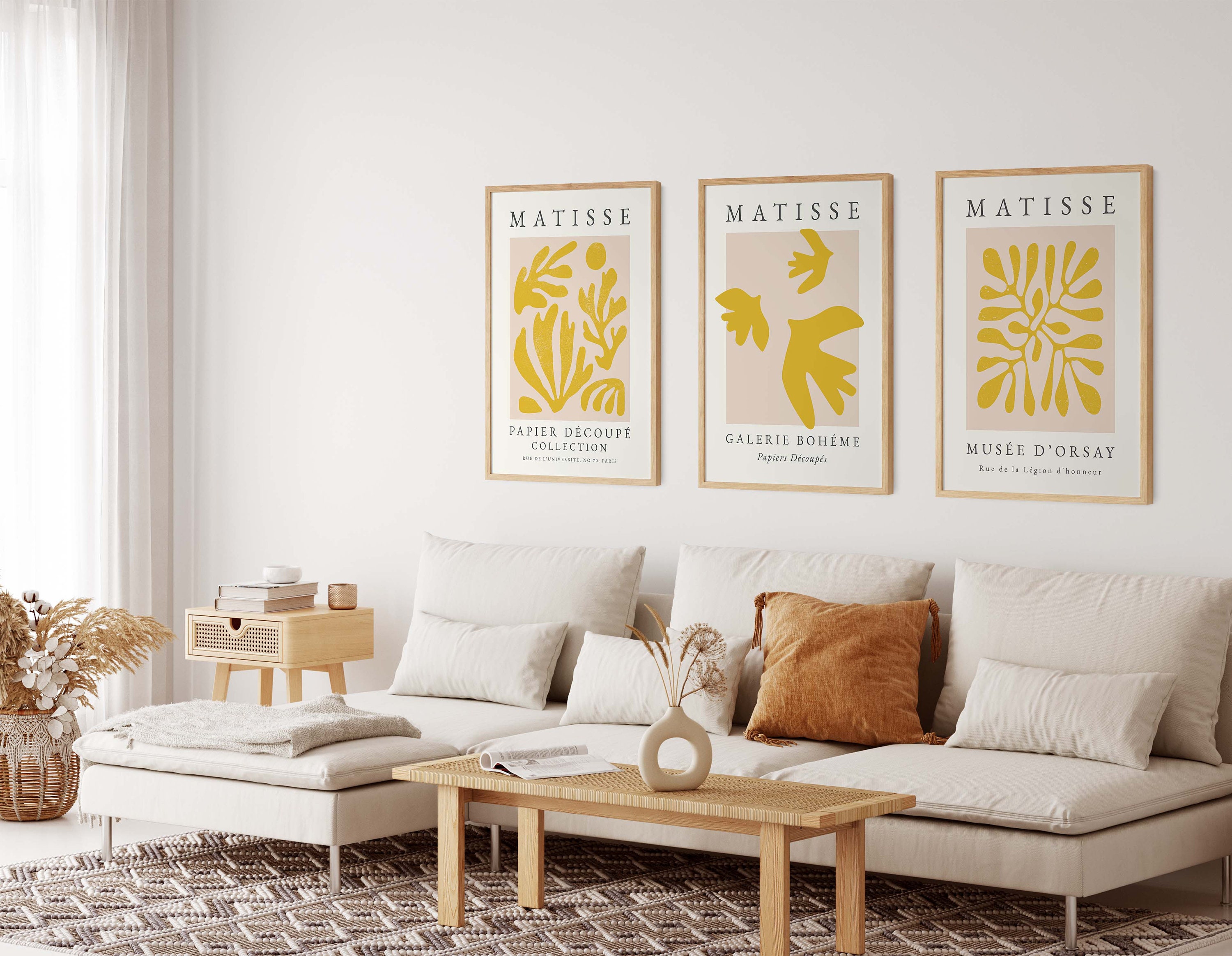 Matisse Print, Boho Wall Art, Yellow Print, Minimalist Wall Matisse Print, Boho Wall Art, Yellow Print, Minimalist Wall