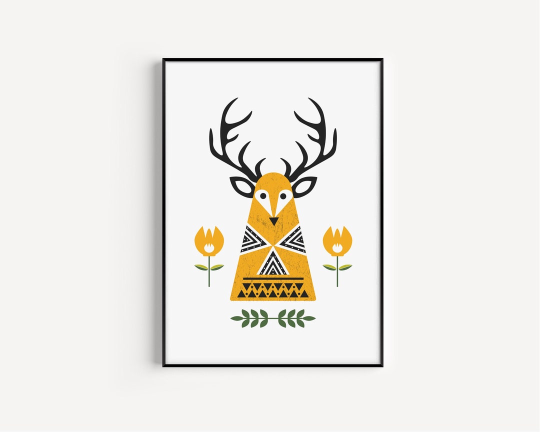 Stag Wall Art, Stag Print, Wall Art Print, Scandinavian Print