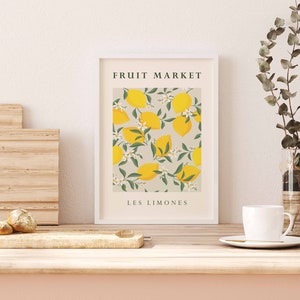 Fruit Print, Set of 3 Prints, Kitchen Print Set, Wall Art, Fruit Market Print, Food Prints, Kitchen Wall Art, Fruit Art Print image 9