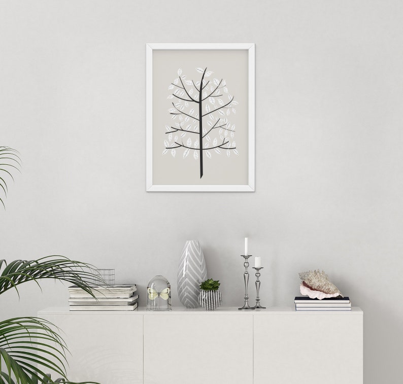 Tree Print Wall Art Black and White Wall Art Print Tree Etsy