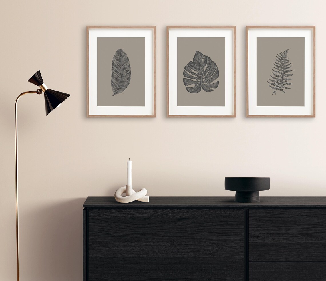 Monstera Wall Art Botanical Prints Set of Prints Wall Art Etsy