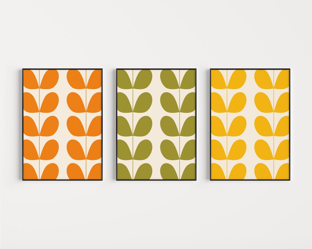Mid Century Modern Set of Prints Mid Century Wall Art Set Etsy UK