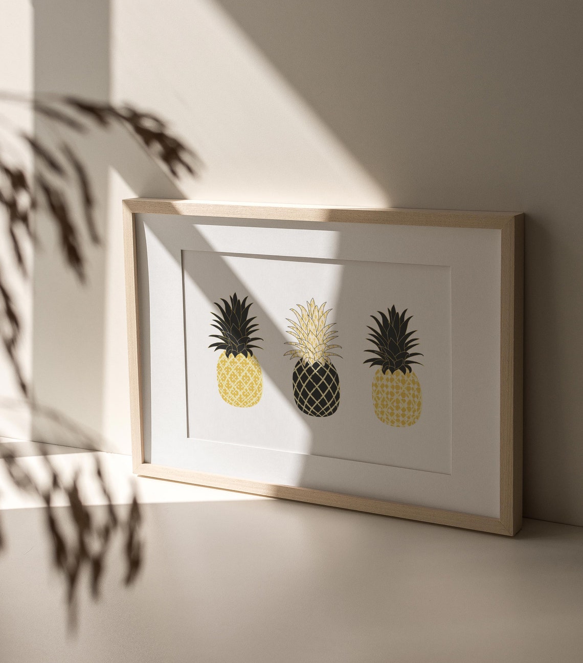 Wall Art Pineapple Wall Art Pineapple Print Wall Art Print Etsy UK