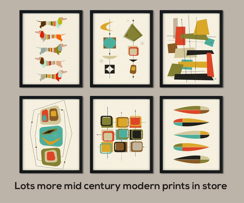 Wall Art Mid Century Retro Prints Mid Century Modern Etsy UK
