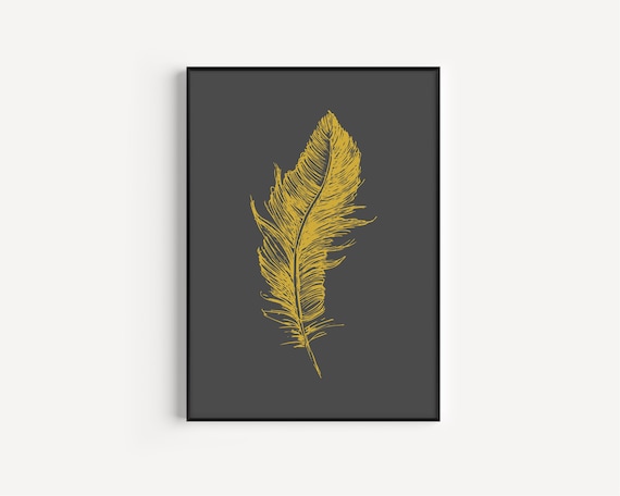 Wall Art Print, Feather Print, Feather Wall Art, Botanical Wall Art, Prints, Botanical Print, Wall Art Prints, Large Prints, Minimalist Art