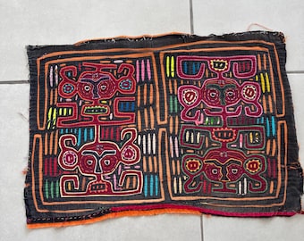 2082. VINTAGE OLD SPIRIT Faces Mola From My Vintage Collection