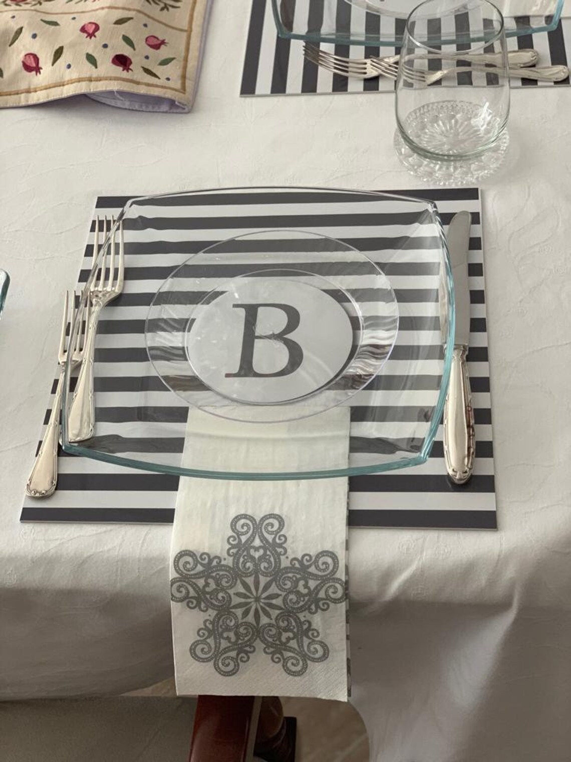 3. INITIAL Hard PLACEMAT DOUBLE Sided Etsy