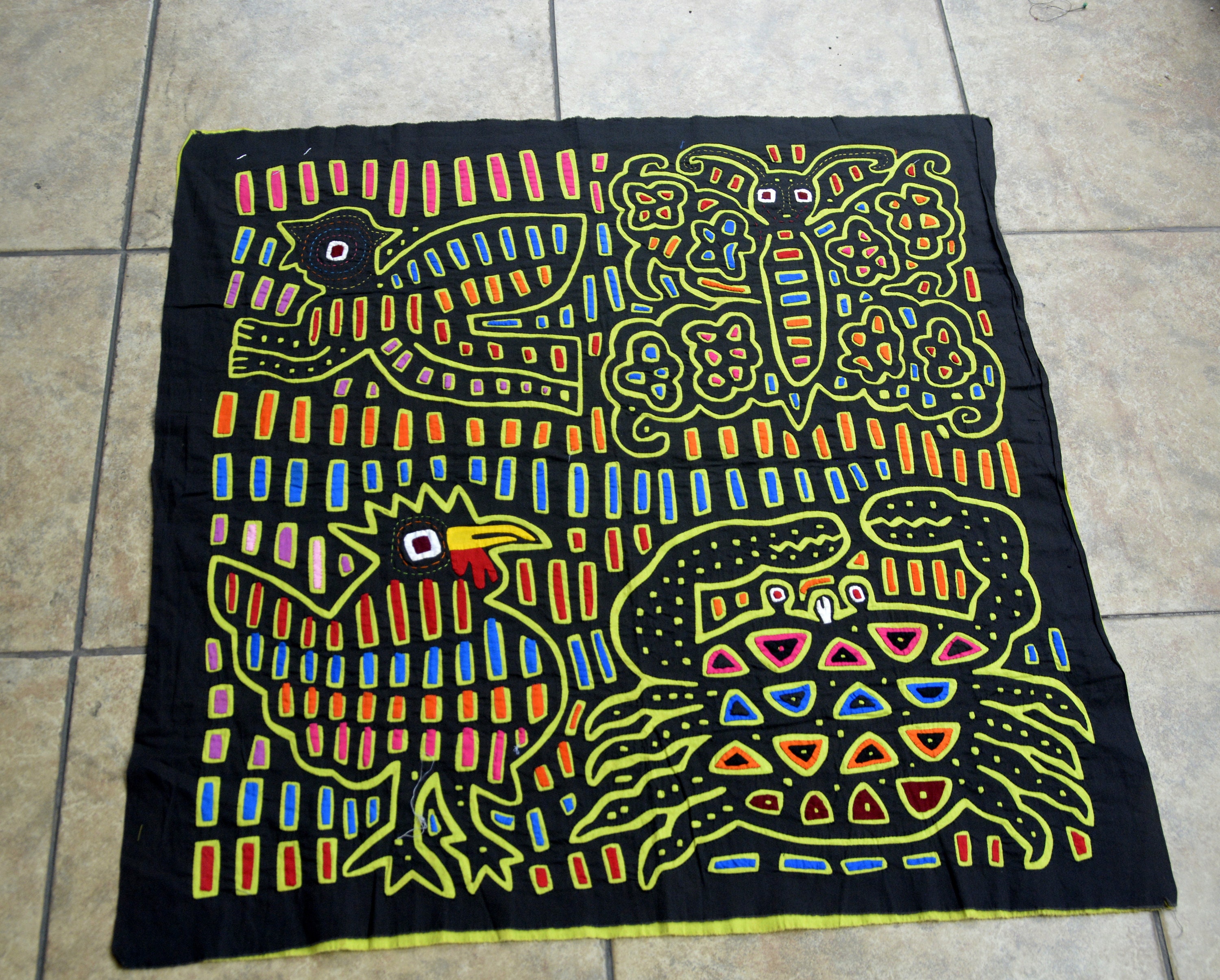 021. UNIQUE MOLA Very BIG Textile Art Panama | Etsy