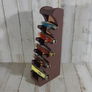 Pocket Knife Display Stand for Regular Size Knives Hand Crafted Classic V