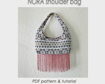Fringe Shoulder Hobo Bag/ Sewing pattern PDF/ Beginner Friendly/ Easy to sew