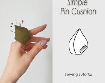 Easy to sew Pin cushion on your finger/ Simple pattern/ how to sew/ sewing for beginners/ Do it quickly/ pincushion/Sewing tutorial