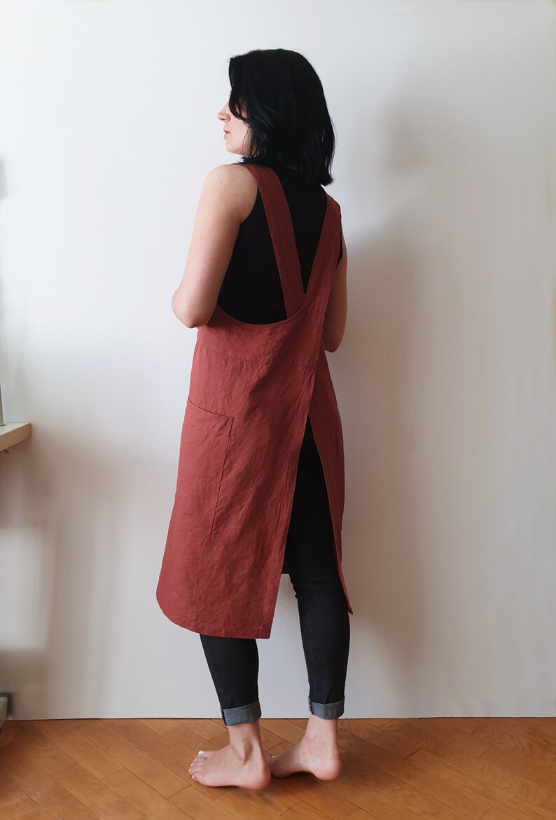 Pottery Apron Sewing Pattern/split Leg Apron /pinafore Pattern Etsy