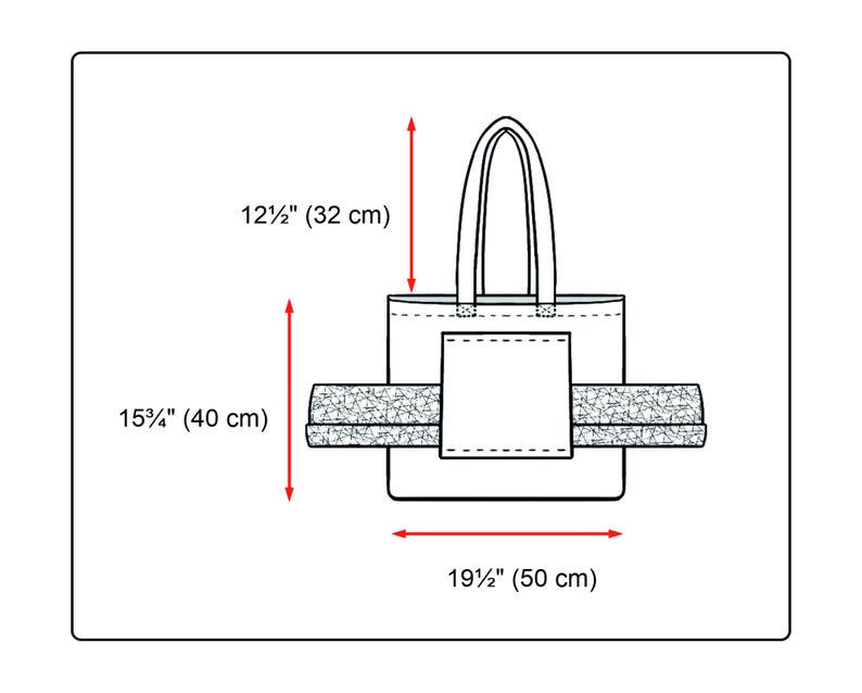 Yoga bag sewing pattern PDF