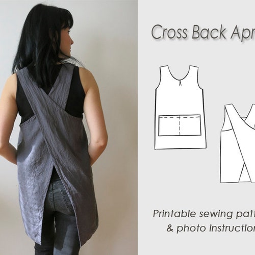 PDF Download Cross Back Apron Fits Small to XL Pattern | Etsy