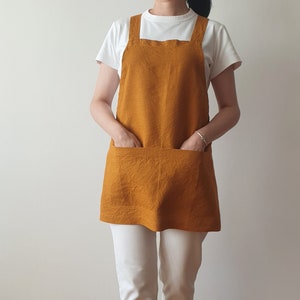 Cross back apron Sewing pattern /Japanese pinafore Pattern PDF/ Sewing/ Short apron /Digital Download/ sewing tutorial/ ALEX apron image 4