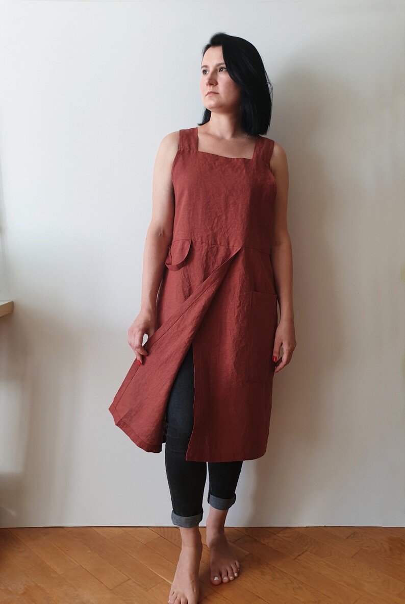 Pottery Apron Sewing Pattern/split Leg Apron /pinafore Pattern Etsy